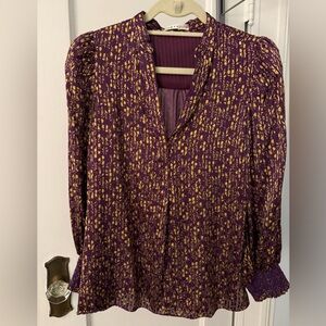 Alice and Olivia Purple and Gold blouse